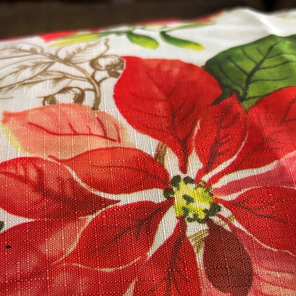Mainstays Red and Green Floral Tablecloth
